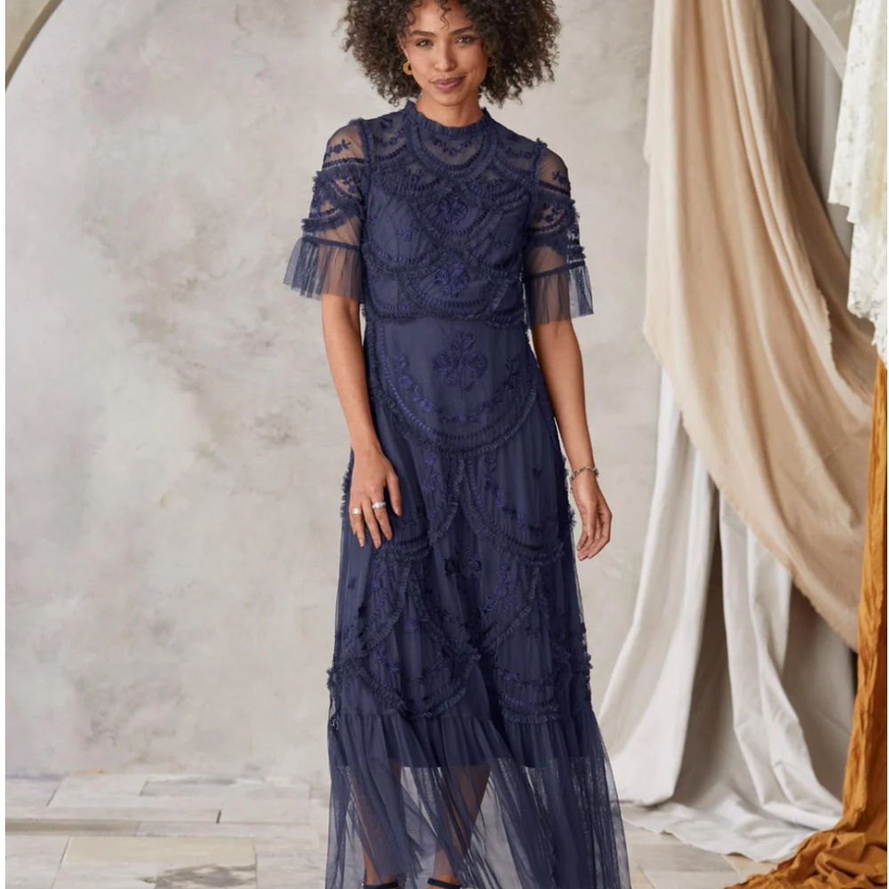 Shantel Navy Blue Midi dress by Sundance Living